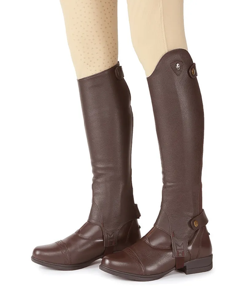 Shires Moretta Leather Gaiters Brown